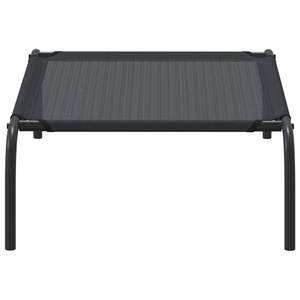 Cama para Perro Pequeño en Negro, Hecha de Textilene y Acero con Recubrimiento en Polvo, Categoría de Productos para Mascotas - Product Image 5