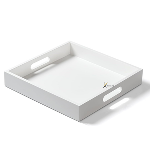 Bandeja de Servicio de MDF con Acabado Lacado Brillante de Alta Calidad, Color Personalizado, Directo de Fábrica, para Decoración del Hogar y Mesa - Product Image 1