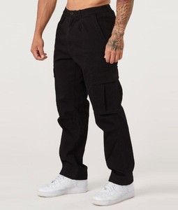 Pantalon de travail décontracté pour homme, 100 % coton, taille haute, léger, en toile, multi-poches, coupe droite ample et tendance - Product Image 6
