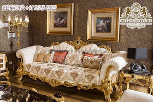Conjunto de sofá turco de estilo clásico para sala de estar, conjunto de sofá lujoso de oro blanco, Maharaja - Product Image 5