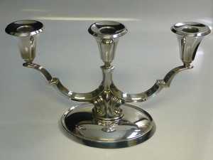 เชิงเทียนทองเหลืองสามแขนสำหรับตกแต่งบ้าน - Product Image 3