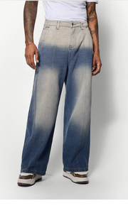 Men's Baggy Style Oversized Cotton Jeans Pants Loose Fit Men Casual Denim Pants Top Sealing OEM Service Men's Denims - Product Image 3