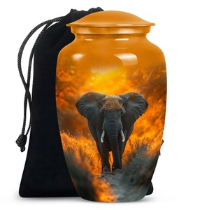 Elephant urn timeless memorial <b>for</b> a loved one <b>ashes</b> cremation <b>keepsake</b> decorative remembrance tribute vessel - Product Image 1