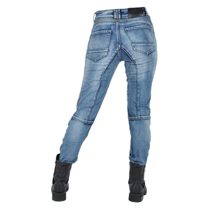 Pantalon de moto en jean bleu pour homme avec protections aux genoux, respirant, style délavé, vêtement de sécurité actif - Product Image 6