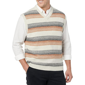 Gilet tricoté de haute qualité pour homme, col en V, sans manches, en tissu doux, style décontracté, vente en gros - Product Image 1