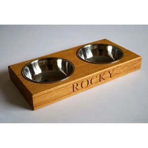 Gamelle en bois écologique pour chien – Produit promotionnel pour solutions d'alimentation éco-responsables - Product Image 5