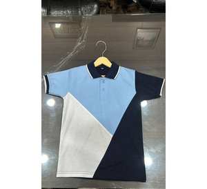 Camisetas Polo Personalizadas Azules y Blancas para Estudiantes de Secundaria, Ropa Deportiva con Uniformes Escolares, Camisetas con Cuello para Hombre - Product Image 2