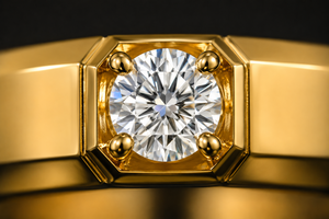 แหวนแต่งงานเพชรเม็ดเดี่ยวเพาะเลี้ยงในห้องปฏิบัติการทองคำ 14K แบบสั่งทำพิเศษสำหรับผู้ชาย |   ผู้ผลิตเครื่องประดับหรูหราที่ได้รับการรับรองจาก IGI แบบ OEM/ODM - Product Image 4