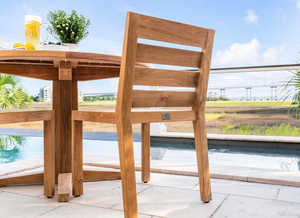 เก้าอี้ทานข้าวไม้สักเกรดพรีเมียม ดีไซน์ทันสมัย เป็นมิตรกับสิ่งแวดล้อม พนักพิงเบา ทนทาน เหมาะสำหรับโรงแรม ร้านอาหาร ผลิตจากโรงงานโดยตรง - Product Image 3