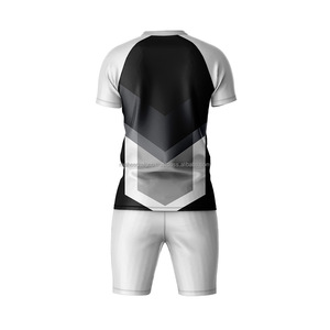 2025 vente en gros uniforme de football conception personnalisée ensemble de vêtements d'équipe tissu en maille évacuation de l'humidité tenue de sport OEM ODM fabricant - Product Image 2