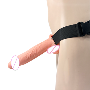 9 inch strong <b>vibration</b> rechargeable silicone hollow strap-on <b>vibrating</b> Penis sex toy Wearable dildo For Men For Women - Product Image 2