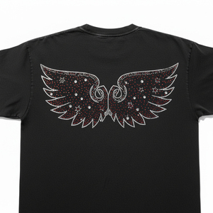 T-shirt en coton à manches courtes de haute qualité avec strass et cristaux surdimensionnés pour hommes et femmes – Collection été tendance - Product Image 4