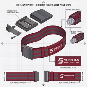 Bandas de Oclusión de Flujo Sanguíneo (BFR) de Alta Resistencia para Entrenamiento de Cadera, Personalizables OEM, Paquete de Fitness para Glúteos Femeninos - Product Image 6