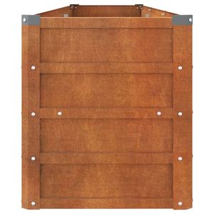 Bac à fleurs et jardinière surélevée en acier Corten rouillé 94,5 po x 15,7 po x 17,7 po - Product Image 5