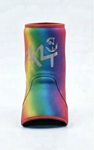 Genouillère de soutien souple en néoprène arc-en-ciel, épaisseur réglable, unisexe, respirante, avec fermeture auto-agrippante pour l'entraînement, ajustement confortable - Product Image 3