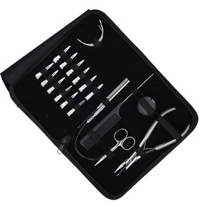 Kit d'installation d'extensions capillaires de haute qualité, outil professionnel de sertissage de perles, ciseaux de précision pour la coupe de cheveux, peigne à queue pour le coiffage - Product Image 5