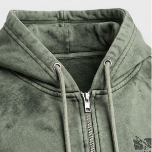 Men's Hooded Casual Solid Customized Color Acid Wash <b>Tracksuit</b> Custom Logo Quick Dry Fleece Design Breathable Gym - Product Image 4