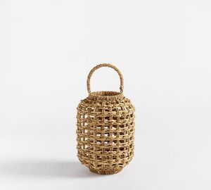 Modern Glass And <b>Rope</b> Lantern Minimalist Decorative <b>Lighting</b> Accent For Contemporary Interiors - Product Image 1