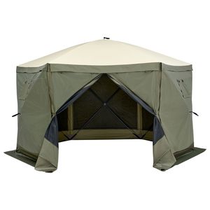 Gazebo Pop-Up 12x12 piedi con 6 Finestre in Rete Rimovibili per la Privacy e Protezione dal Vento, Tenda a 6 Lati con Zanzariera - Product Image 2