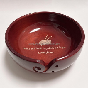 Cuenco de Madera Hecho a Mano para Tejer, Crochet y Manualidades - Product Image 4