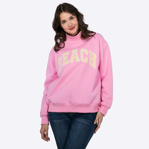 Sudaderas de Cuello Alto Informales de Color Sólido para Mujer, Estilo Urbano, Otoño e Invierno, con Logotipo Personalizado - Product Image 5