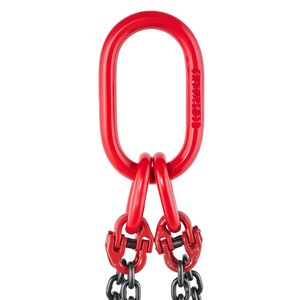 Ganci a 4 bracci con catena, passo 1/4 x 5 piedi, in acciaio legato G80 per impieghi gravosi, capacità 6600 libbre - Product Image 2