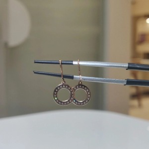 Pendientes de Oro de 14K con Diamantes Cultivados en Laboratorio, Diseño Circular, 0.22ctw, Certificados por IGI, Pequeños Diamantes Colgantes, Joyería Minimalista para Mujer - Product Image 4