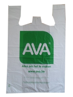 Logo personnalisé imprimé recyclable T-Shirt PE sacs d'épicerie emballage de supermarché écologique pour les achats et la logistique