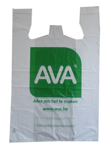 Logo personnalisé imprimé recyclable T-Shirt PE sacs d'épicerie emballage de supermarché écologique pour les achats et la logistique - Product Image 4