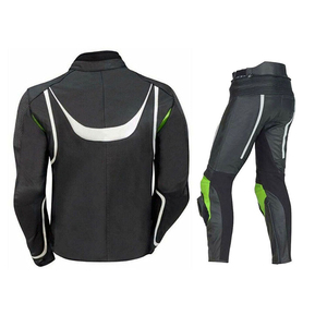 Genuine <b>Sheepskin</b> Leather Made Outdoor Racing Riding Sportswear Auto Racing <b>Jackets</b> & Pants Sets In Low MOQ - Product Image 2