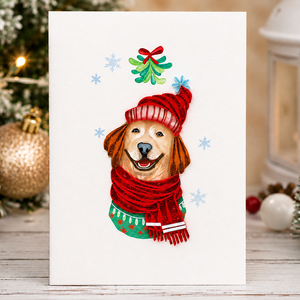 Wholesale Quilling <b>Card</b> Cute <b>Christmas</b> <b>Dog</b> Custom Handmade Greeting <b>Card</b> Stationary Paper Manufacturer ODM/OEM Paper Gift <b>Card</b> - Product Image 1
