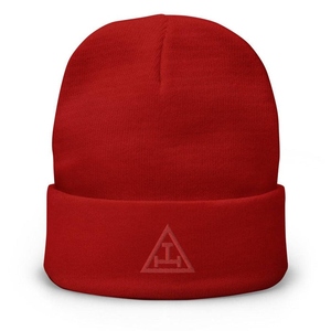 Royal Arch Chapter Knit <b>Hat</b> - Red Triple Tau Premium Winter <b>Beanie</b> - Product Image 5