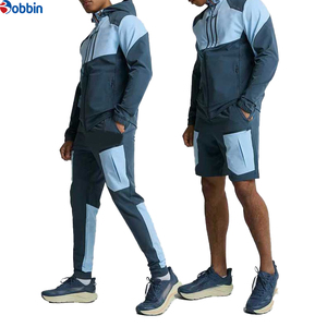Conjunto de Chaqueta Cortavientos Deportiva para Hombre, Color Sólido Personalizado, Talla Grande, Ligera, para Deportes Casuales - Product Image 4