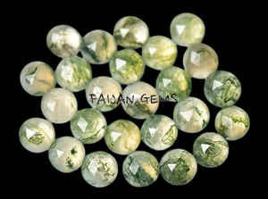 Lot de cabochons de pierres précieuses d'agate de mousse naturelle de meilleure qualité 100% gemmes de bijoux en vrac pour la fabrication de pièces uniques - Product Image 3