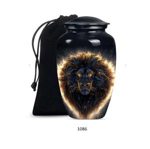 โกศบรรจุอัฐิขนาดใหญ่ รูปสิงโต ทำจากอะลูมิเนียม สำหรับผู้ใหญ่ ตกแต่งด้วยลวดลายพิมพ์ทันสมัย เหมาะสำหรับงานศพ - Product Image 5