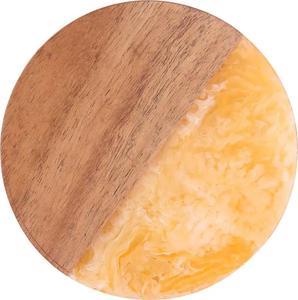 Sous-verres carrés modernes faits à la main en résine et bois, diamètre 35 mm, tapis de boisson haut de gamme pour la décoration intérieure et la protection de table - Product Image 4