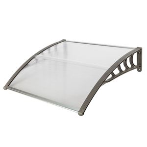 HT 100 X 96cm Copertura Antipioggia Grigia per Grondaie Domestiche, Accessori per Porte e Finestre Codice 43523055, Supporto per Copertura Antipioggia - Product Image 1