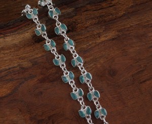 Collar de Aguamarina, Plata de Ley 925, Piedra de Nacimiento de Marzo, Colgante de Gema Hecho a Mano, Joyería de Cristal Azul Natural, Regalo - Product Image 4