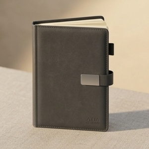 A5 PU Leather <b>Name</b> <b>Plate</b> Notebook Multicolor Executive Journal with Custom Logo for Office Meetings - Product Image 4