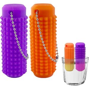 2 unidades Little Ouchies Fidget Spinners de bolsillo impresos en 3D para adultos, Grippie para alivio del estrés con orificios de ventilación puntiagudos y colgante de llavero - Product Image 1