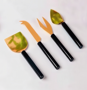 Top Quality <b>Cheese</b> <b>Knife</b> <b>Set</b> With Black Handle Eco Friendly Perfect For Household Events And Catering Use And Dining Use - Product Image 1