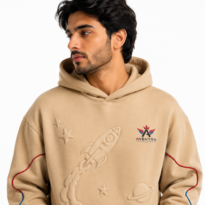 Sudadera con Capucha de Moda con Estampado en Relieve, Material Premium de Algodón y Poliéster, Diseño Gráfico en Relieve, Sudadera con Capucha y Bolsillo Tipo Canguro, Cómoda - Product Image 6
