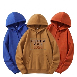 Sudadera con capucha unisex de marca a la moda con forro polar integrado para otoño/invierno, con cordón ajustable, estilo casual y holgado. - Product Image 1