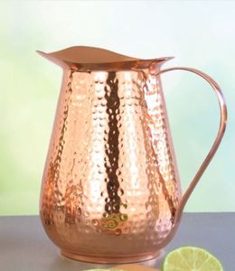 Copper jug set for premium <b>gift</b> <b>box</b> packaging solution water serving metal set with glasses durable reusable kitchen dining drin - Product Image 4