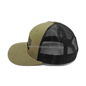 Casquette Trucker en Maille Personnalisée avec Logo Brodé, Casquette à 6 Panneaux avec Patch Brodé, Respirante et Structurée pour Hommes – Vente en Gros - Product Image 3