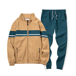 Custom Two Piece <b>Hooded</b> Sweatshirt Jogger Set Men’s <b>Zip</b> Up Tracksuit Set Sports Jacket Jogger Two Piece Training Wear - Product Image 4