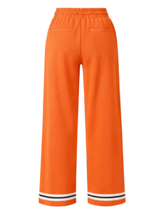Custom Orange Wide Leg Pants Women Casual High Waist Drawstring Trouser Loose Fit Straight Pants Comfortable Lounge Wear Fashion - Product Image 5