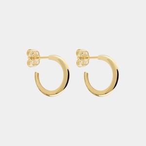 Pendientes de Aro Huggie Minimalistas de Oro Sólido 14K 18K Personalizados con Cierre de Rosca de 15mm para Mujer, Uso Diario, Venta al por Mayor - Product Image 1