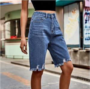 Jean en denim délavé coupe droite taille mi-haute décontracté et respirant pour femme, nouvelle collection été 2026, style vintage européen et américain - Product Image 5