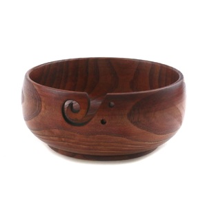 Bol à laine en bois de luxe, écologique, pour le tricot |   Organisateur de rangement portable pour fils à crocheter, le meilleur cadeau pour les artisans - Product Image 1